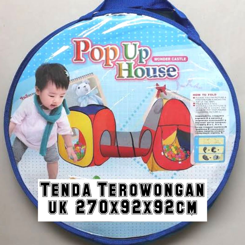 TENDA TEROWONGAN MANDI BOLA POP UP HOUSE