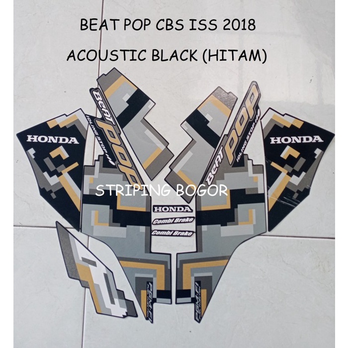 

TERLARIS | Striping Stiker Motor Honda Beat POP CBS ISS 2018 Acoustic Black Hitam