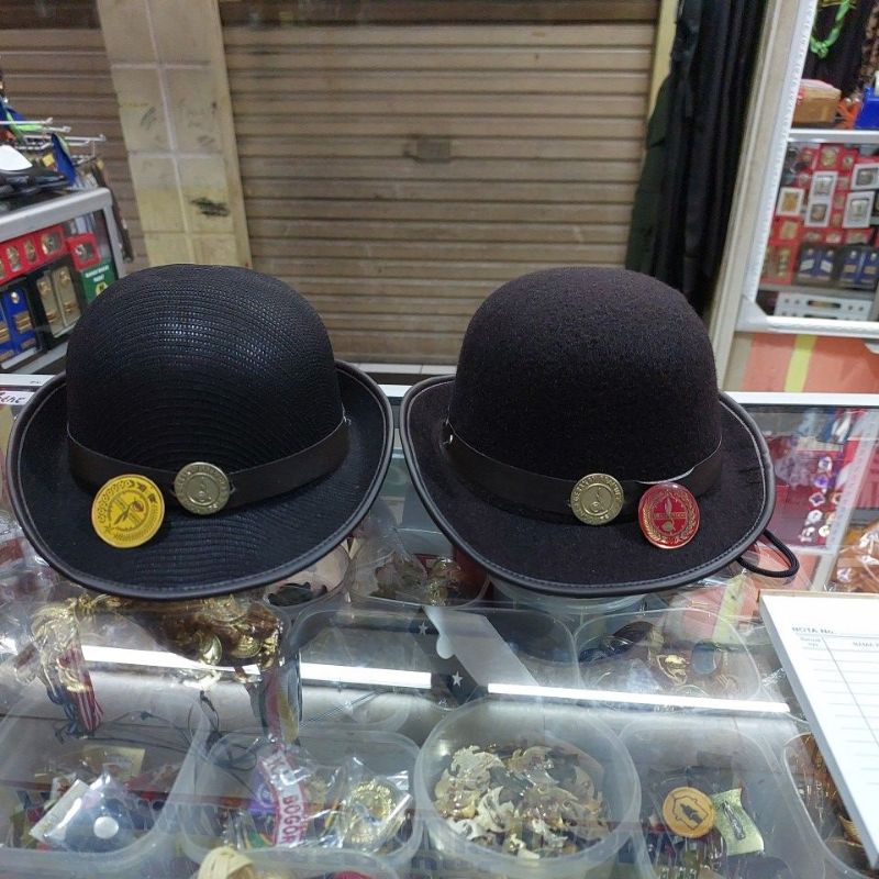 TOPI PRAMUKA BONI +EMBLEM BAHAN TEBAL PREMIUM#*PENGGALANG/PENEGAK