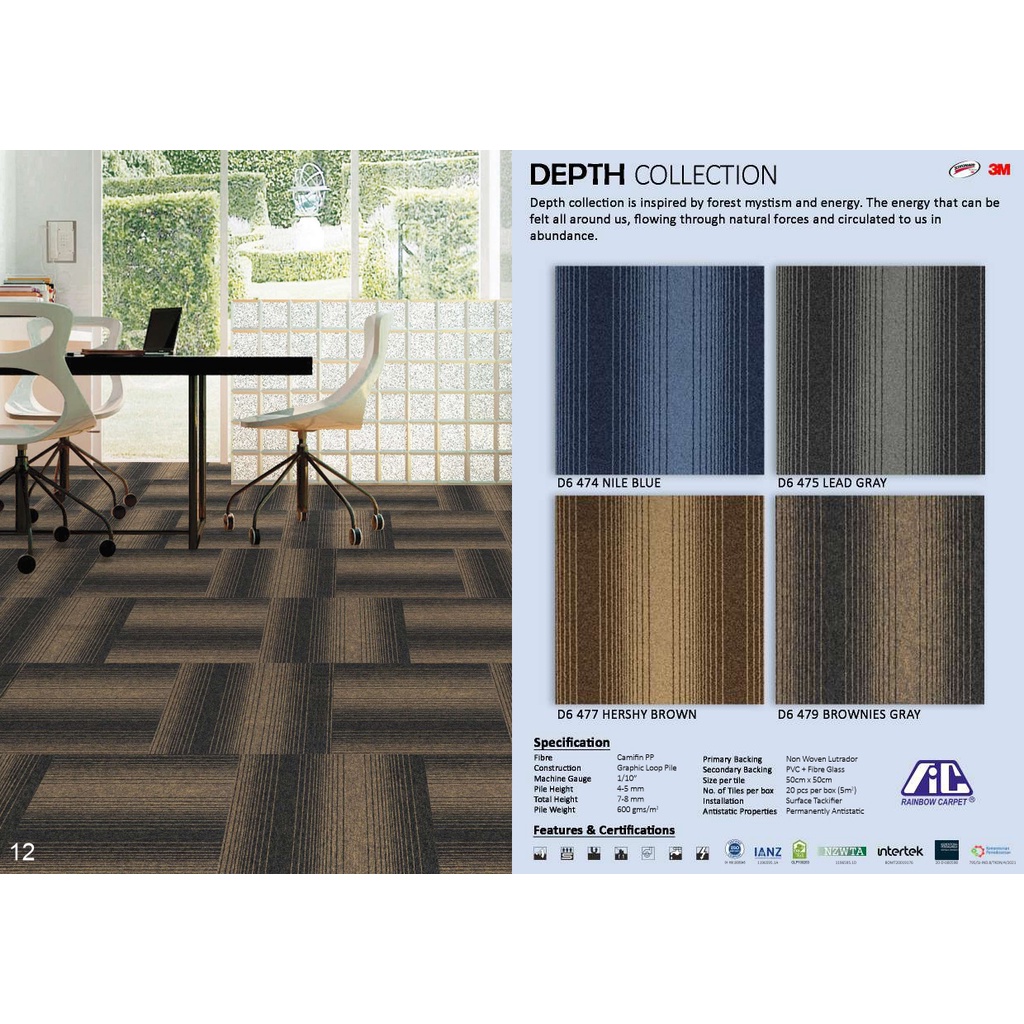 Karpet Tile Depth 50 x 50cm | Karpet Kantor | Karpet Hotel