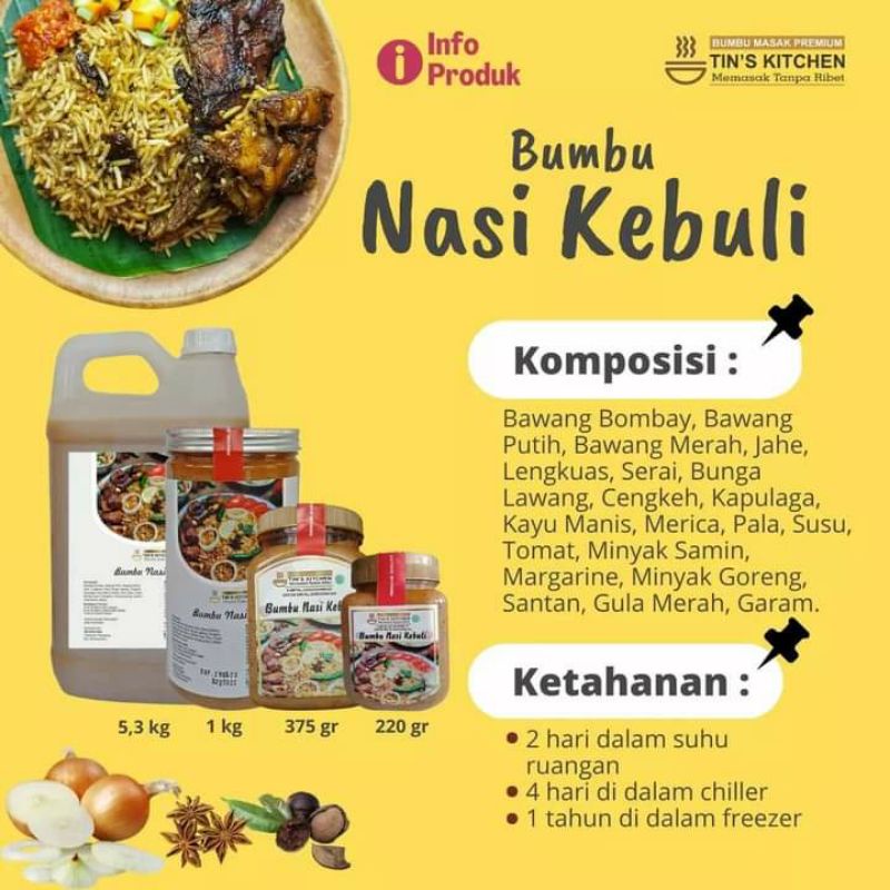 

Bumbu Premium Nasi Kebuli Tins Kitchen