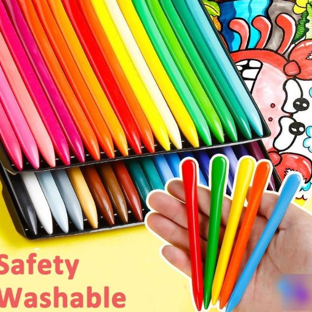 

COD HIGH QUALITY Crayon Lab Non Toxic Crayon Triangular Crayon Lab Triangle Crayon Plastik Anti Kotor Tangan gas !!