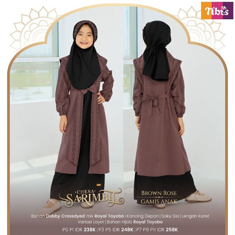 nibras chesa gamis anak/ sarimbit chesa