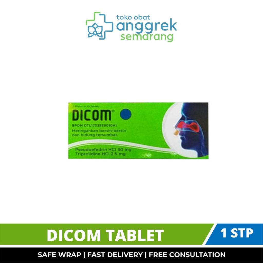 DICOM TAB/OBAT FLU TAB/DIKOM TABLET/1 STRIP