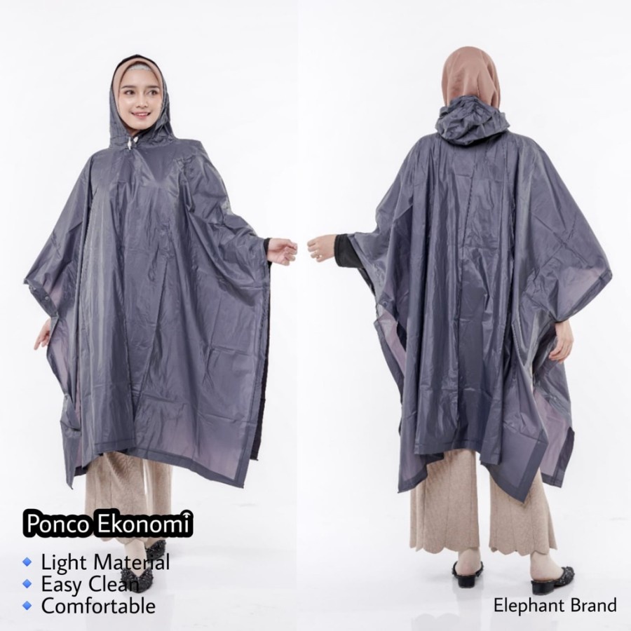 Jas hujan ponco - poncho kelelawar dewasa elephant Ekonomi 225