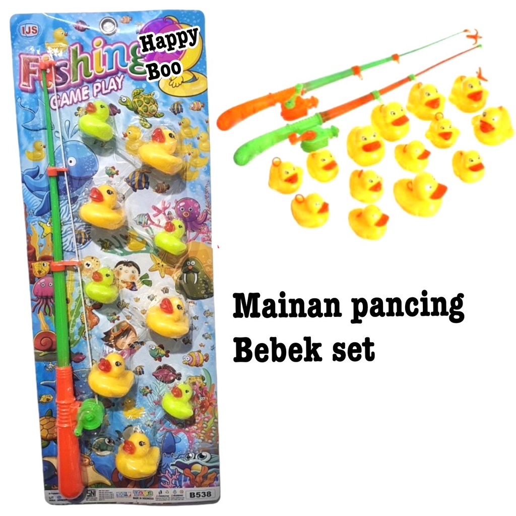 mainan pancingan bebek set isi banyak pancing bebek duck fishing