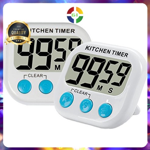 Timer Masak Dapur LCD Kitchen Countdown Clock Blue