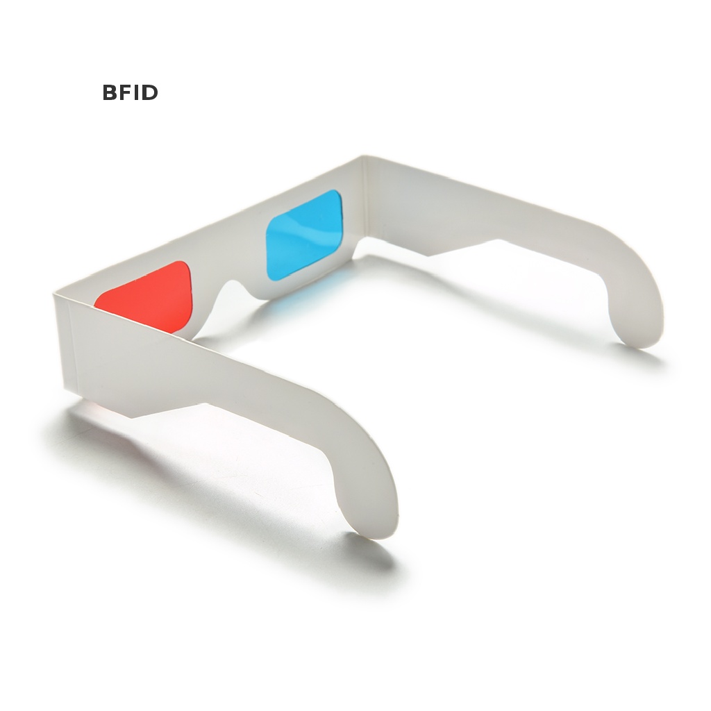 [BFID] 10pcs Kertas Kardus Anaglyph Universal Merah Biru Cyan Kacamata Video 3D [ID]