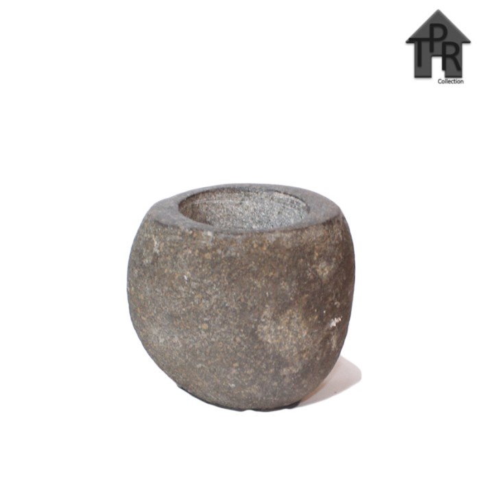 Batu Kali Tumbler Vas Decor Riverstone Batu Andesit D11T11