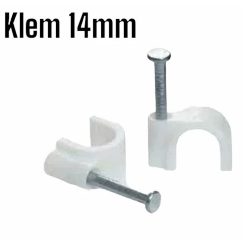 Klem Kabel 14mm + Paku Beton