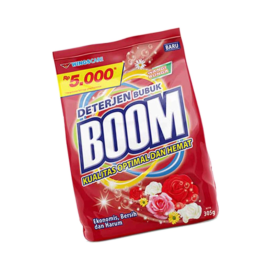 BOOM MERAH/ Deterjen Bubuk/ Extra Wangi Bunga/ Deterjen Ekonomi 280g