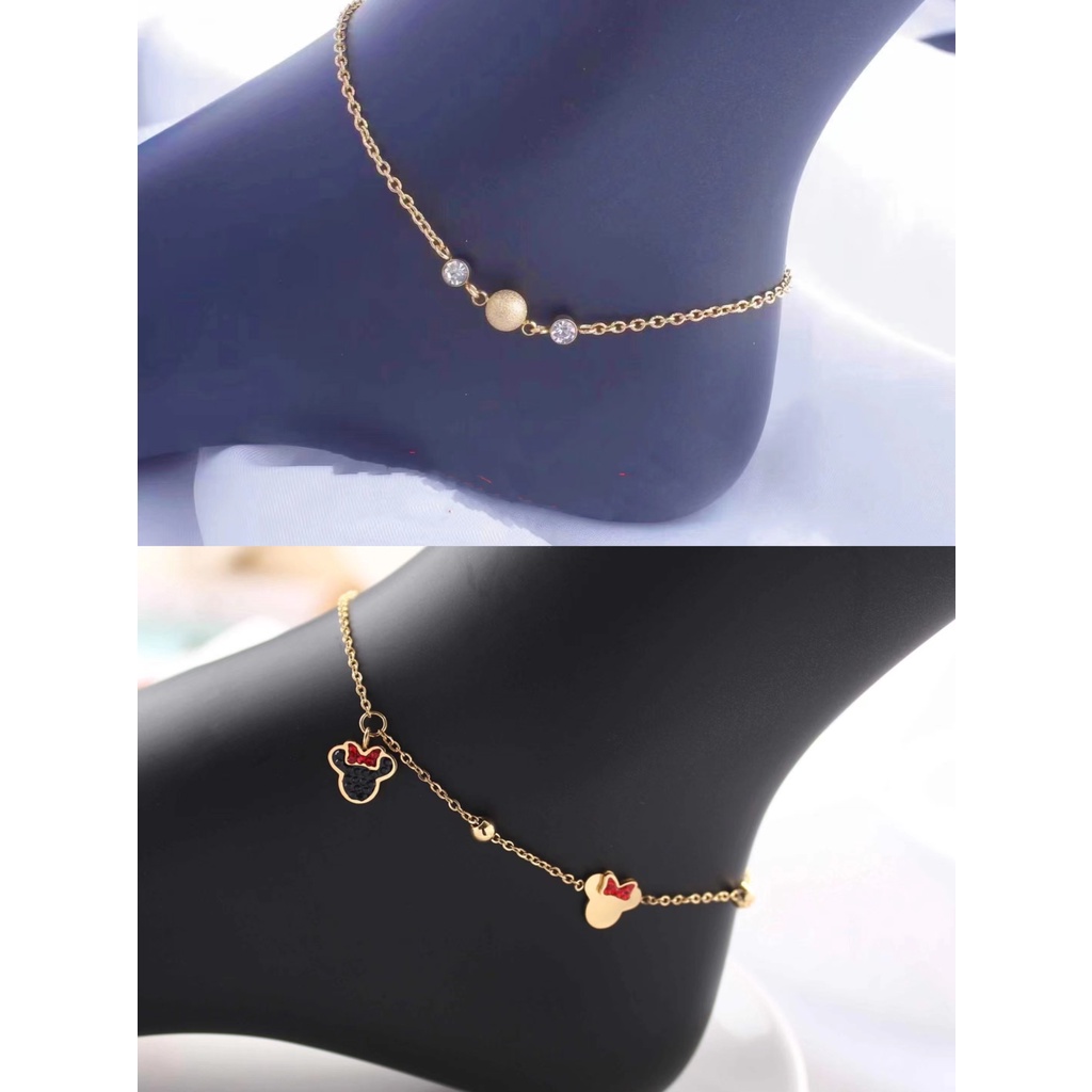 Gelang Kaki Titanium Permata Perhiasan Wanita 0055/0146