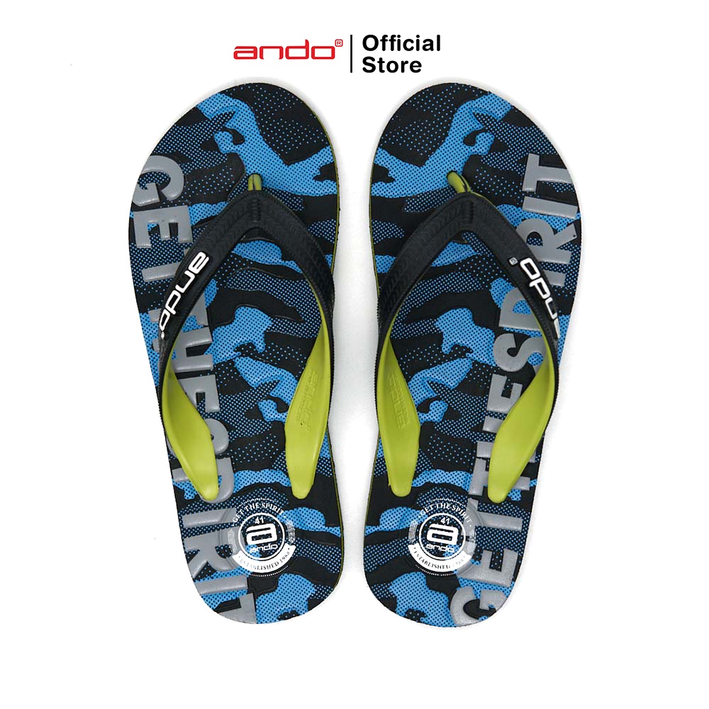 Ando Official Sandal Jepit Destroyer Pria Dewasa - Biru