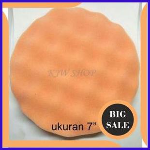 perkakas Orange Foam Velcro Pad 7 INCH - Spon Poles Mobil Oren Oranye 7INCH - Busa Poles Mobil 7INC