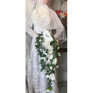 Custom Hand Bouquet Buket Pernikahan Wedding Lamaran Cantik Ellegant Mewah Murah