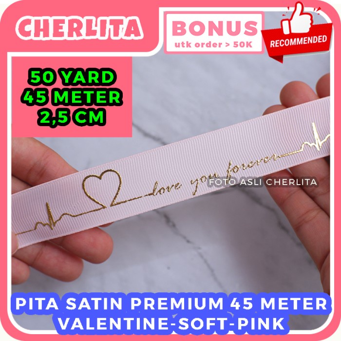 

✨READY✨ -Pita Satin Valentine I Love You Hampers Kasih Sayang Pink Red Cinta - Soft-Pink- 1.1.23