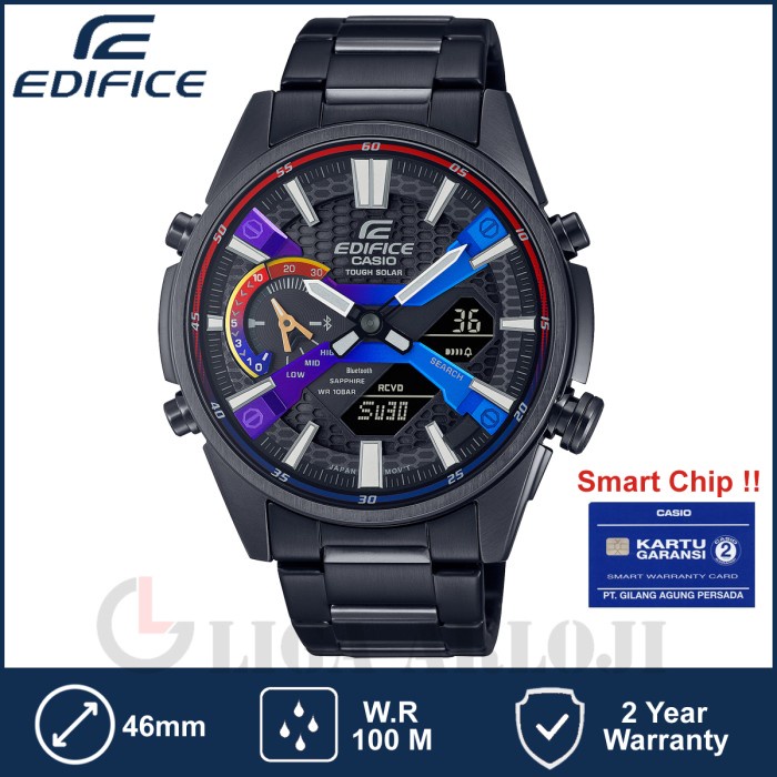 ini TG TG TG CASIO EDIFICE ECB-S100HG-1ADF TG pelindung anti gores antigores layar kaca film jam tan