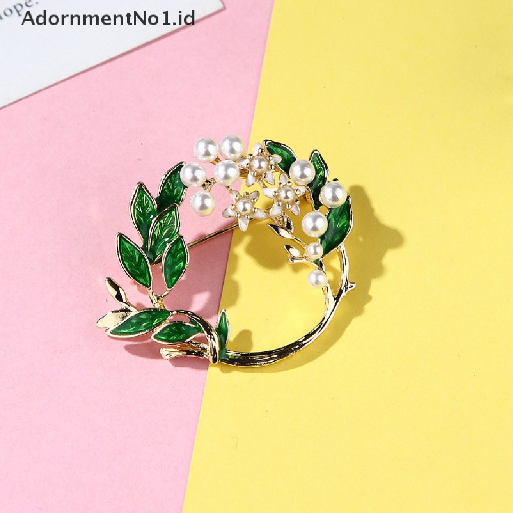 [AdornmentNo1] Fashion Bermutu Tinggi Menetes Glasir Lily Of The Valley Mutiara Imitasi Bros Gardenia Bros Kreatif Sederhana Aksesoris Wanita [ID]