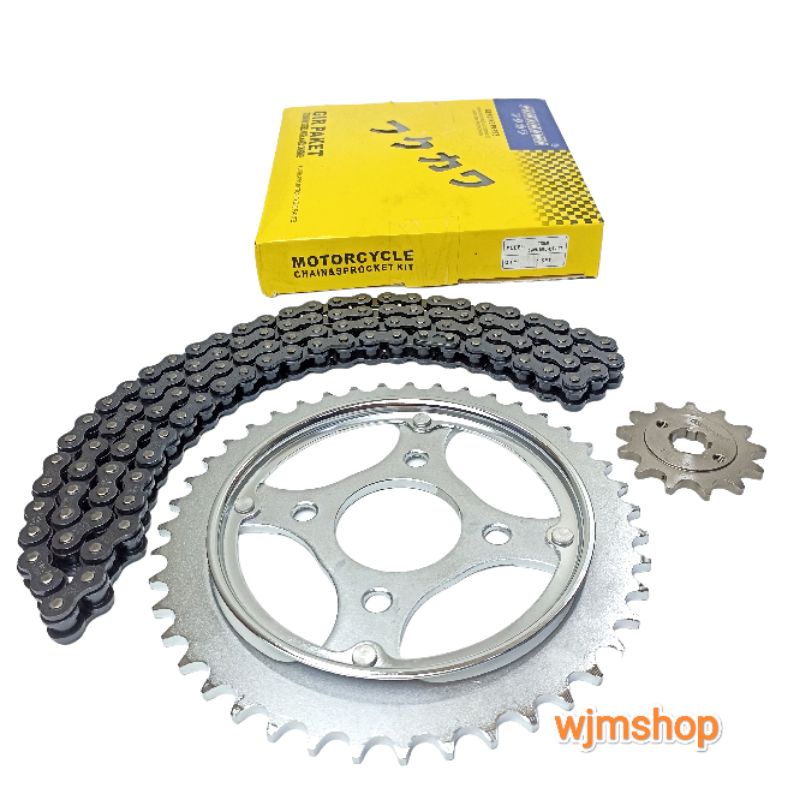 GEAR SET GEAR PAKET HONDA TIGER TIGER REVO 520H-106L 43T/13T MERK FUKUKAWA