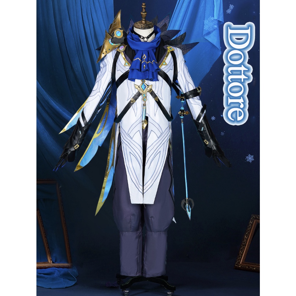 Game Genshin Impact Fatui Dottore Battle Dress Sexy Uniform RolePlay S-XL Cosplay Costume Women Halloween Carnival 2023