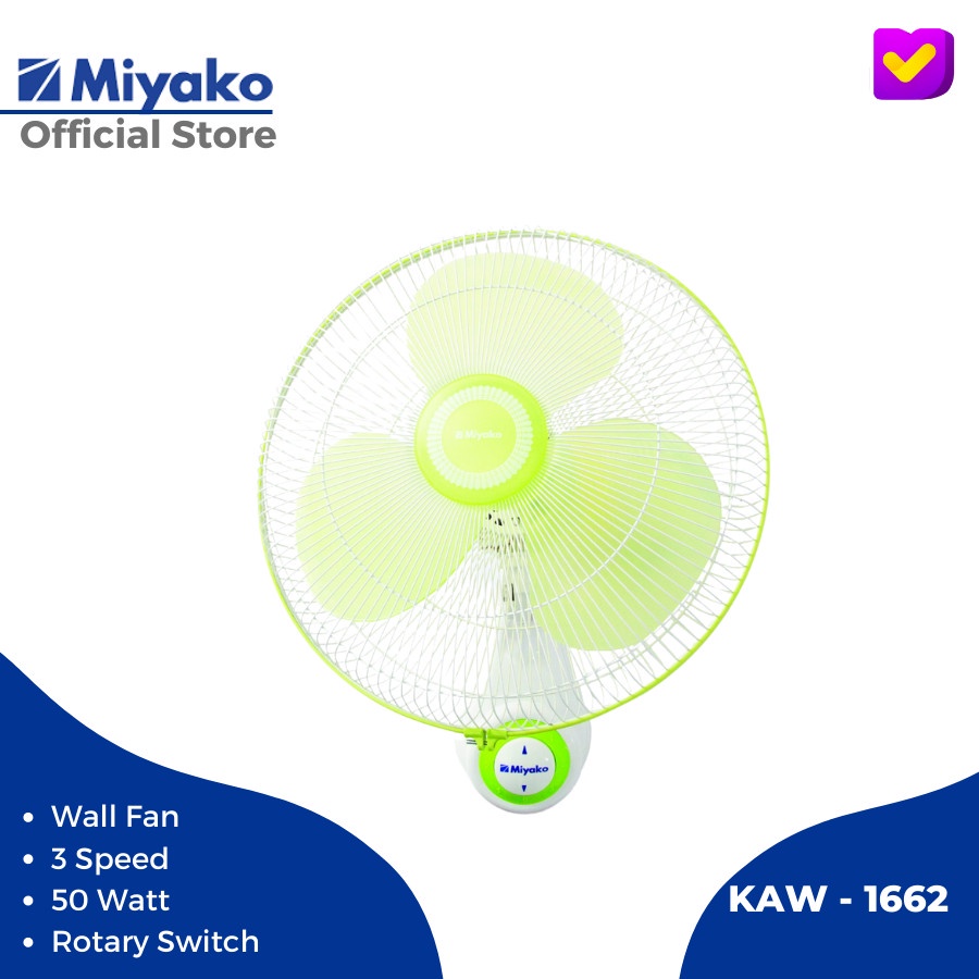 Kipas Angin Wall Fan 16 In Miyako KAW-1662
