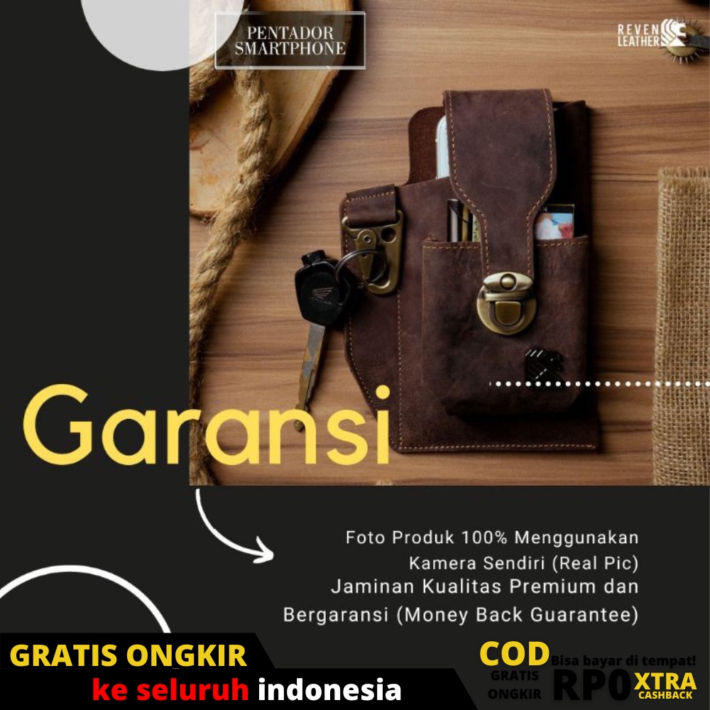 COD READY Tas Selempang HP Pria Original Kulit Keren GRATIS ONGKIR