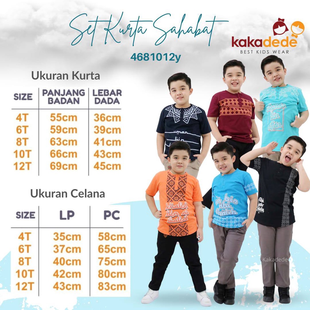 Setelan anak Kurta Sahabat Rosul by Kakadede