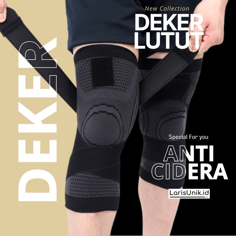 Pelindung Lutut KNEE TALI Alat Olahraga Pelindung Lutut Sakit Cedera Nyeri Saat Olahraga Deker Dekker Alat Terapi Pelindung Lutut Dengkul Olahraga Outdoor Kiper Futsal Sepak Bola Volly Voli Basket Gym Fitness Tali Perekat Tebal Premium