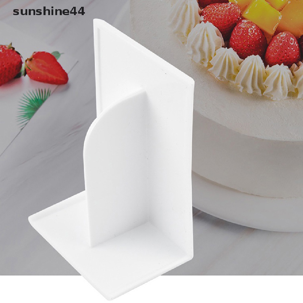 Sunshine 3Pcs Plastik Kue Cream Penghalus Pemotong Adonan Scraper Padd Baking Cutg Tool.