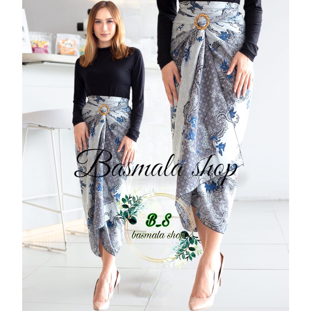 Rok Lilit Batik Rok Lilit Bawahan Kebaya Rok Kebaya Rok CEMARA BIRU 110 Panjang 150 CM Rok Modern