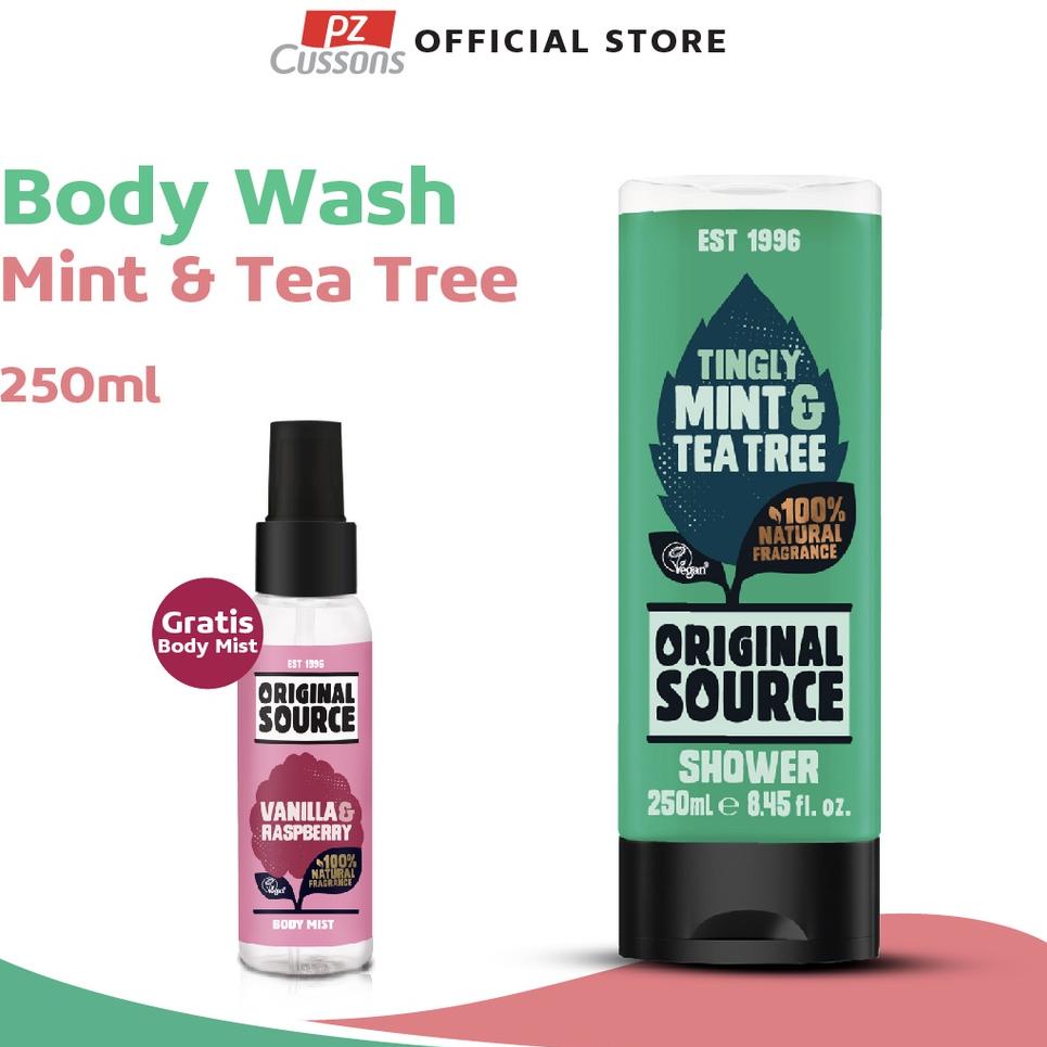 Terbaru FREE Body Mist Vanilla - Original Source Body Wash Mint & Tea Tree