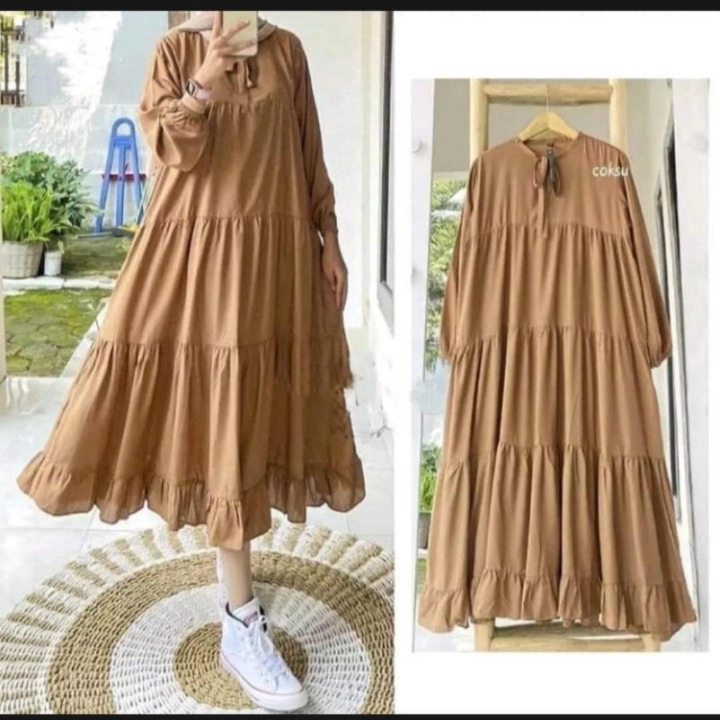 Best Seller | Zoya Midi Dress | Midi Dress | Dres Dewasa | Midi Dress Terbaru | baju Muslim | Midi D