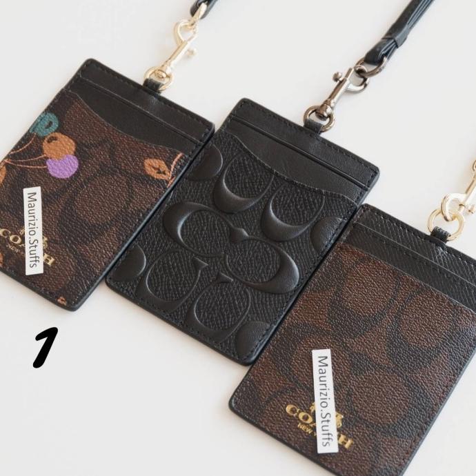 

PROMO Id Tag Holder Coach Motif Unisex Lanyard Gantungan Kantor Kulit