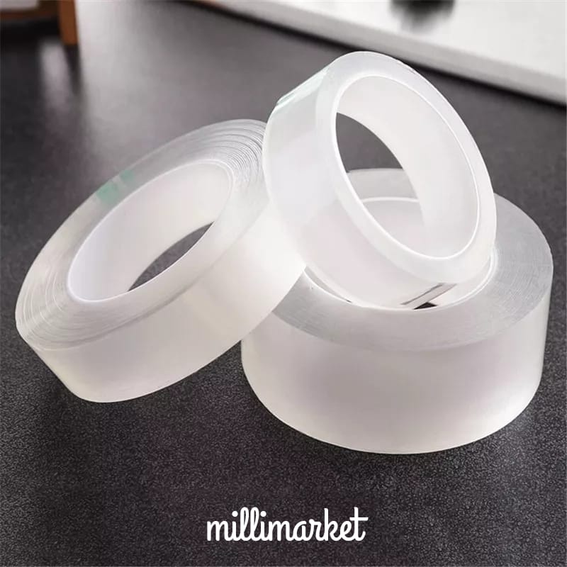 [MILLI] NANO DOUBLE TAPE TRANSPARANT / Dobel tip bening super kuat / tape bening kuat