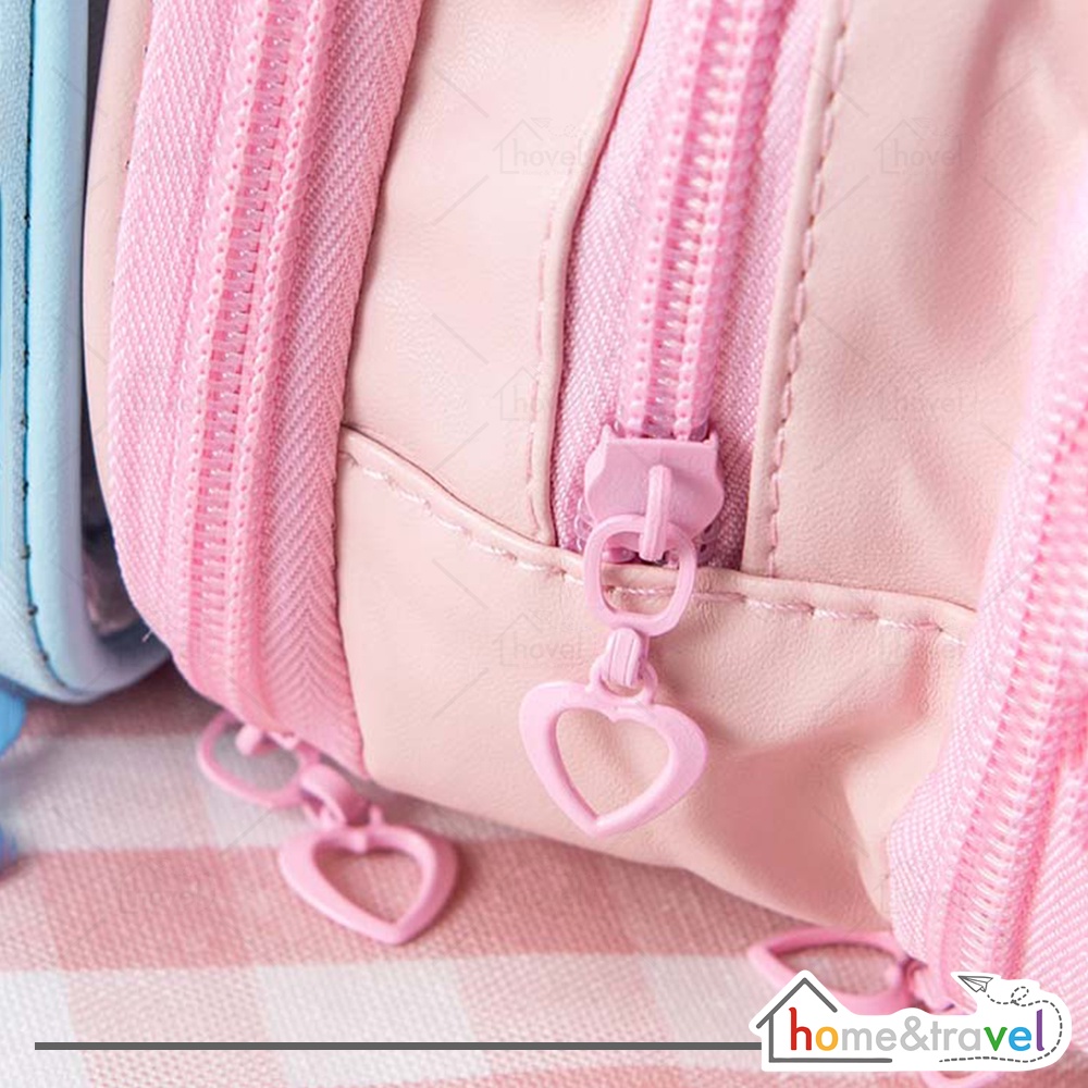 HOVELSHOP Tas Pouch Tempat Penyimpanan Serbaguna Minimalis Pensil Case Motif Kartun Lucu