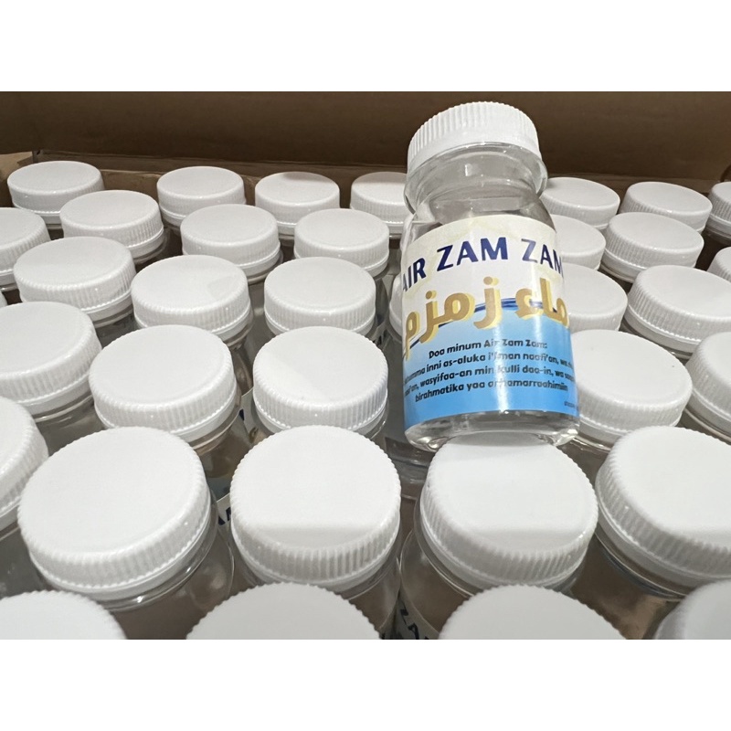 

Air zam zam kemasan 50ml oleh oleh umroh