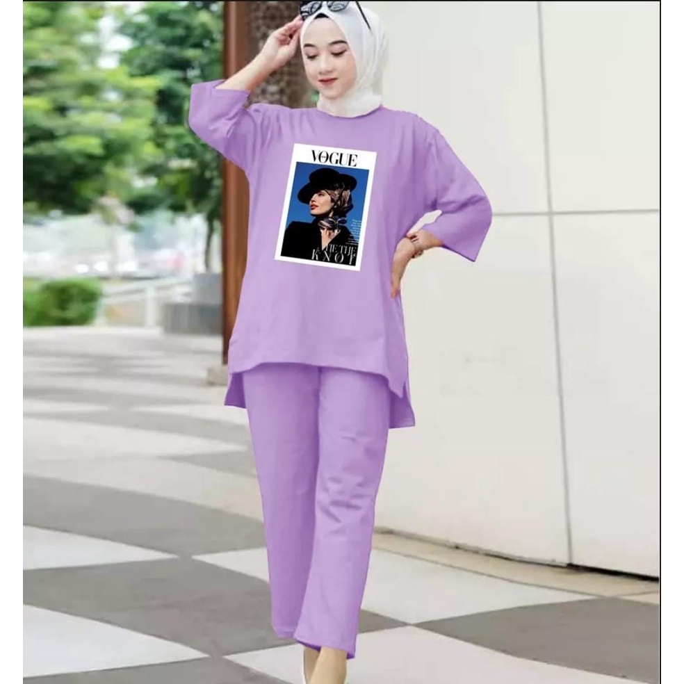 SETELAN BASIC OVERSIZE KOREAN TOP KAOS JUMBO LD 128 TUNIK BABYTERRY