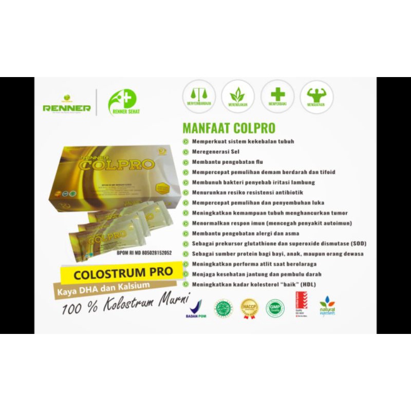 

RENNER COLPRO (Susu Cloctrum) 1 BOX 6 Sachet Susu Bubuk Karamel