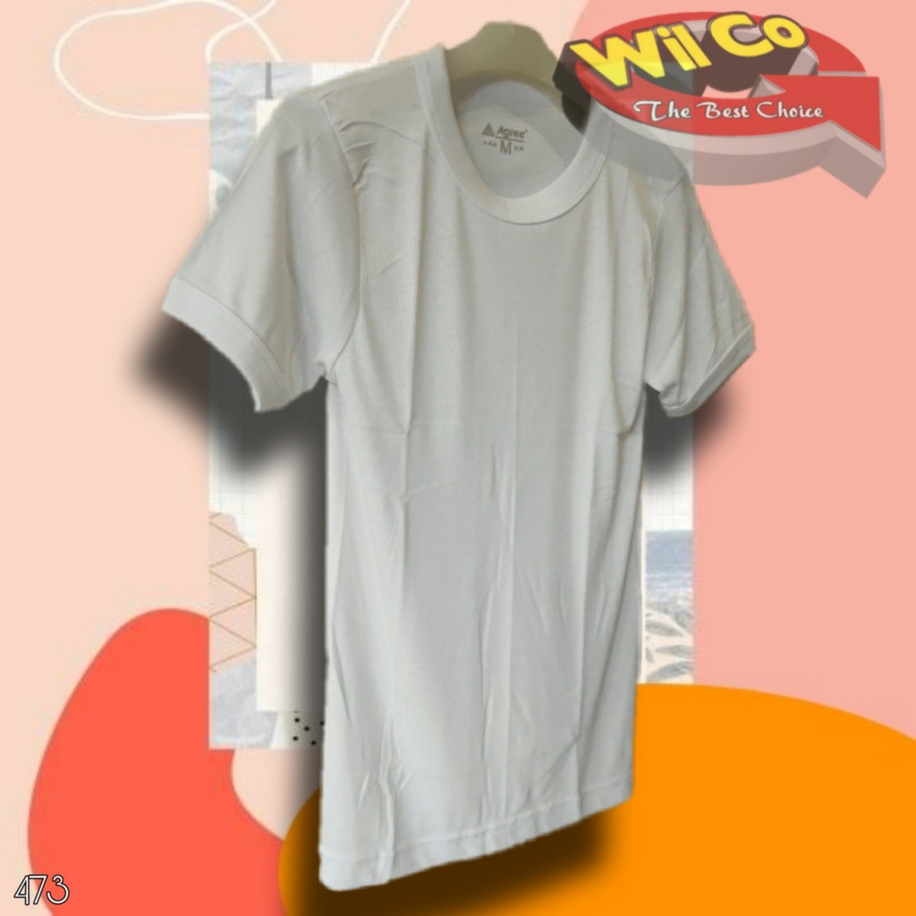 K473T  -  (HARGA PER 3 PCS) KAOS DALAM PRIA KAOS OBLONG  PAKAIAN DALAM PRIA AGREE RANDOM