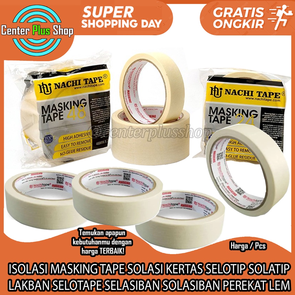 

ISOLASI MASKING TAPE SOLASI KERTAS SELOTIP SOLATIP LAKBAN SELOTAPE SELASIBAN SOLASIBAN PEREKAT LEM LIM SELTIP LENGKET SOLASI TULIS MENULIS DUCTTAPE ROLLTAPE NACHI TAPE LEMBAN MEREKATKAN