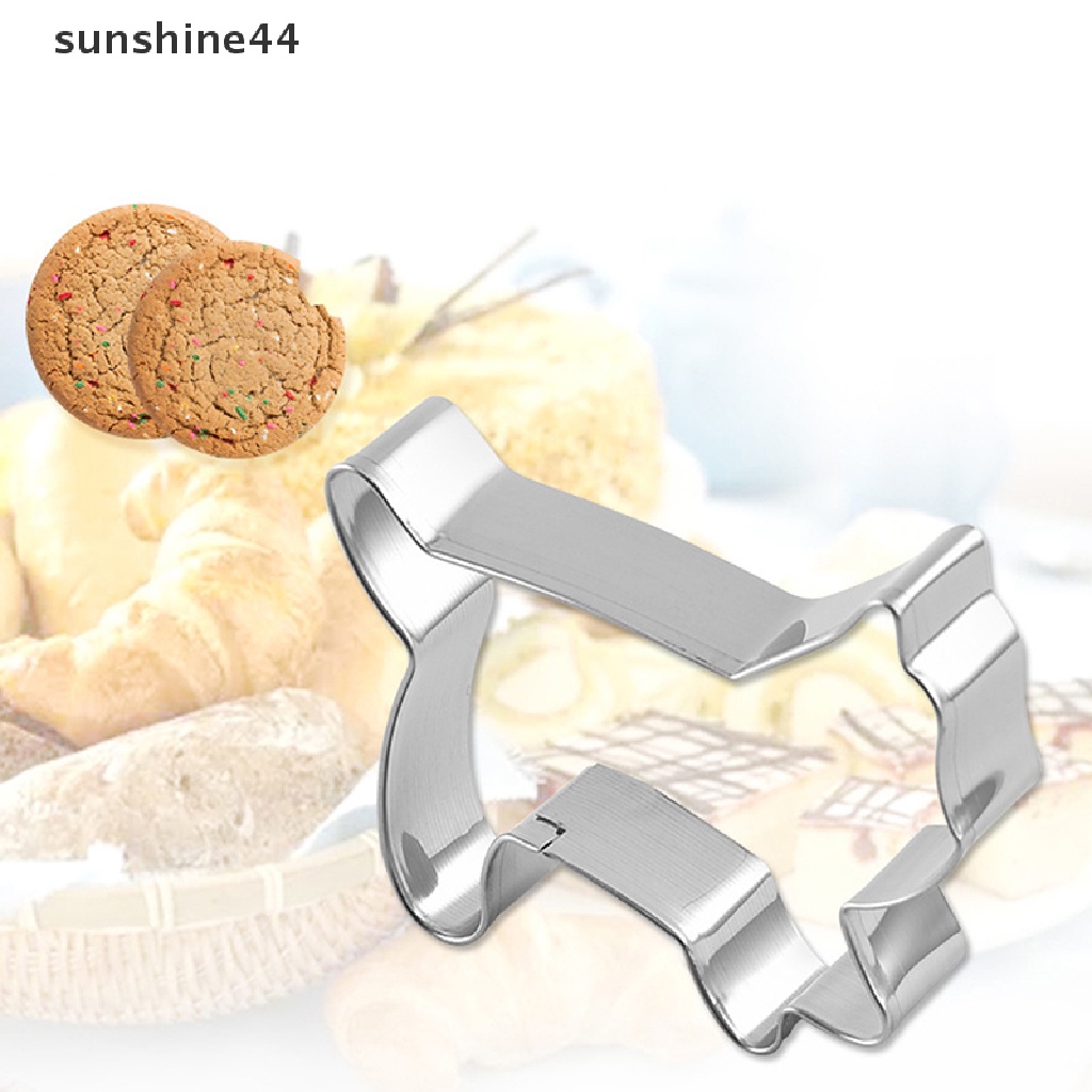 Sunshine 1/5pcs Cetakan Cookie Cutter Hewan Kucing DIY Biskuit Cetakan Cookie Stamp Baking Tools.