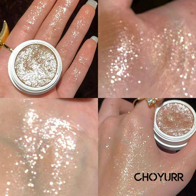 【COD】Eyeshadow Palette / Highlighter Shimmer Glitter Silky Smooth High Glow High Pigment And Smooth Powder Long Lasting Korean Import-CH