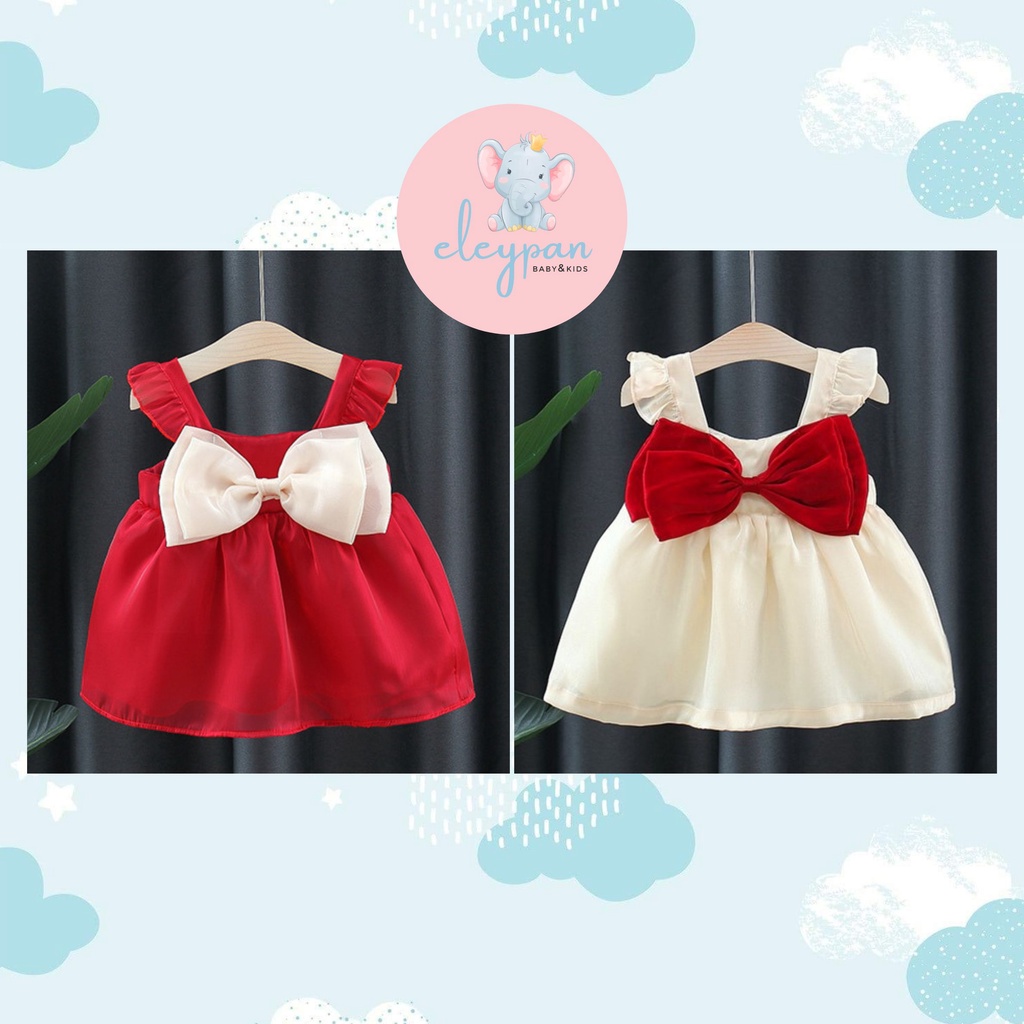 Dress Anak Perempuan Motif Pita Impor Papaina Pesta Anak Cewek