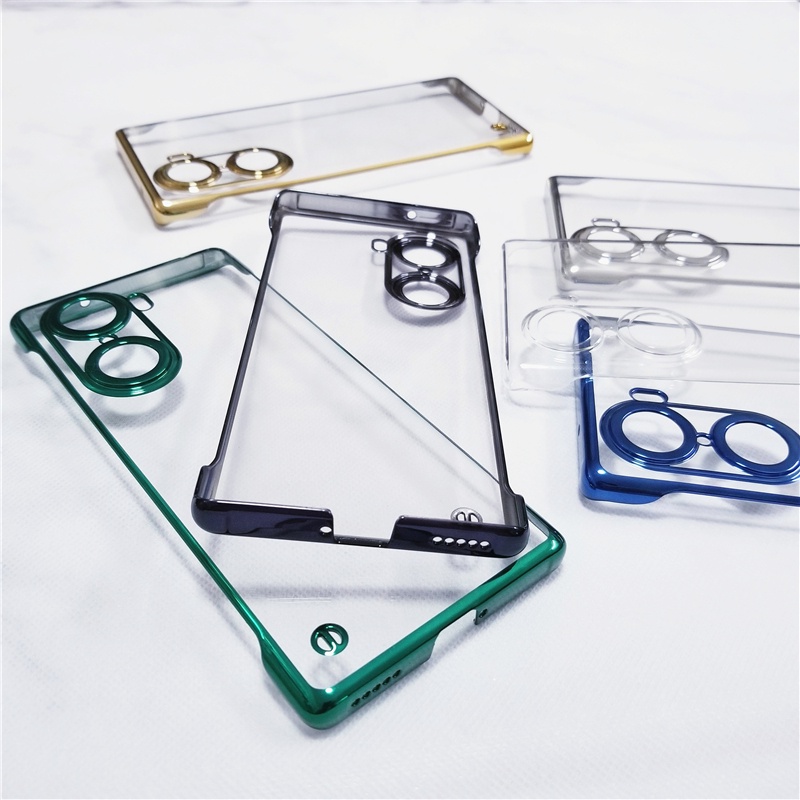 Luxury Electroplated Borderless Pelindung Case Back Cover Untuk Huawei Honor20 30 50 60 Pro Shockproof Transparan Case 30S X10 50SE 60SE Ultra Tipis Borderless Pelindung Case