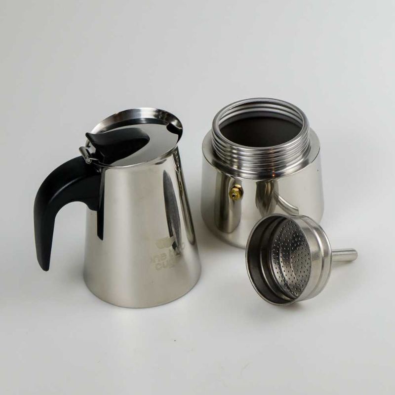 One Two Cups Espresso Coffee Maker Moka Pot Teko 300ml 6 Cup - Z20