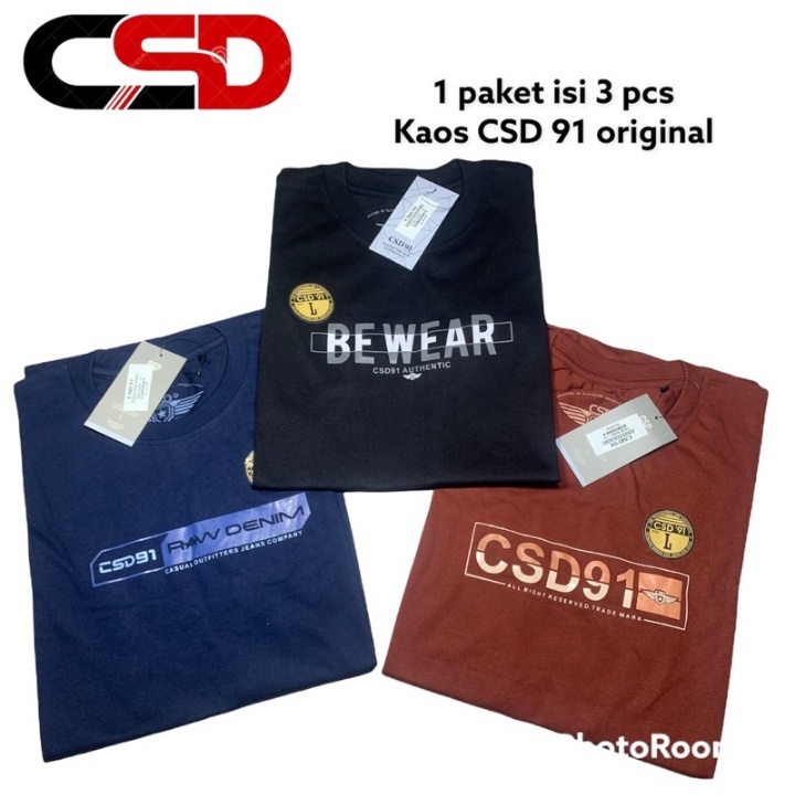 Baju kaos CSD Pria Terbaru  KAOS CSD 91 PRIA DEWASA T-SHRIT COWOK MODEL KEKINIAN BAJU COWOK KASUAL B