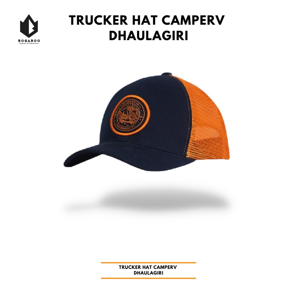 Topi Dhaulagiri - DHAULAGIRI TRUCKER HAT CAMPERV - Topi Baseball Trucker Pria - Topi Jaring Kombinasi - Topi Distro Outdoor