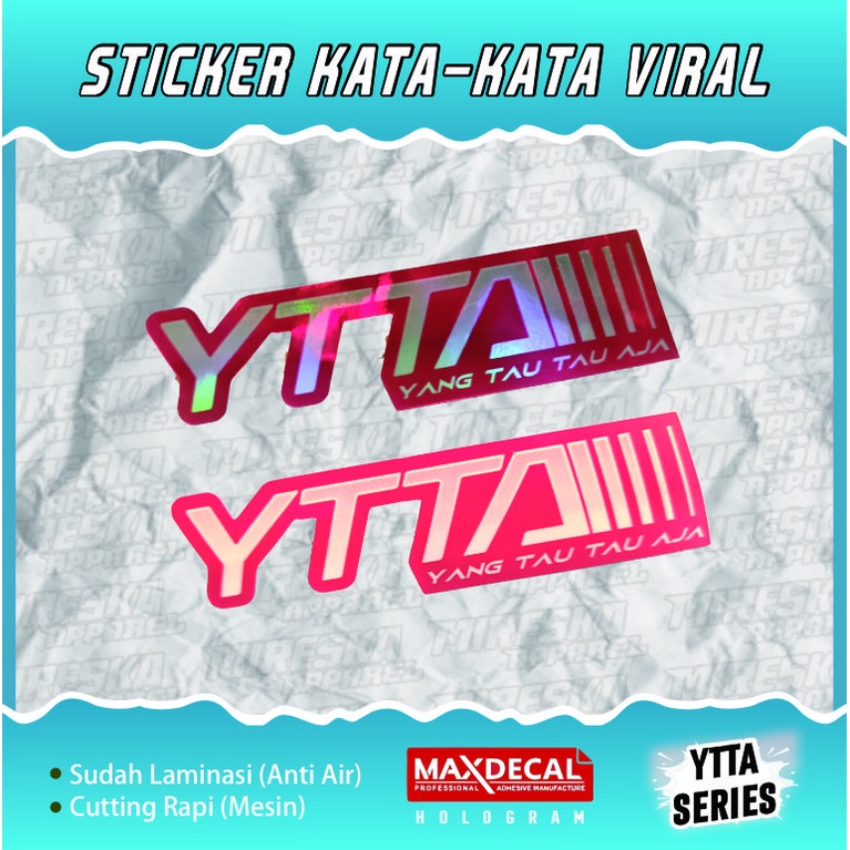 

TERLARIS!!! STICKER YTTA YANG TAU TAU AJA ESTETIK VIRAL | STIKER HELM MOTOR CUTTING VIRAL HOLOGRAM | KATA-KATA | STICKER RACING | STICKER PACK | STICKER BRAND | STIKER | SOUNDBALAPBLITAR | f2_design | sidacreative | rizkigalery15 | SANDRACE