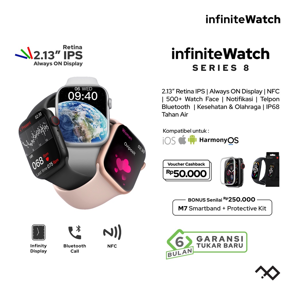 New infiniteWatch Series 8 with 2.13" Infinity Display