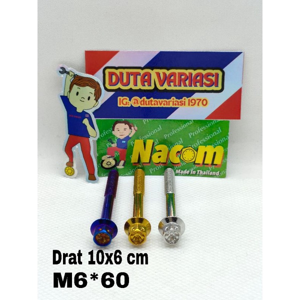 NACOM DV BAUT PROBOLT DRAT 10*6 cm (M6*60)